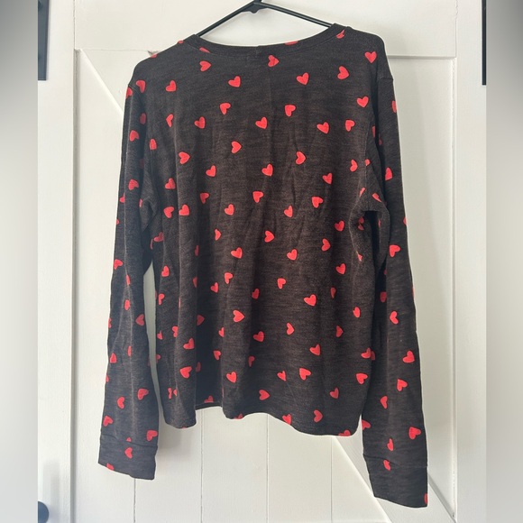 Monrow heart pullover sweater size XL - Picture 4 of 7